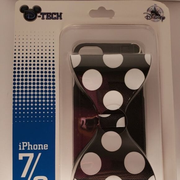 Disney Minnie Mouse IPhone Cover Purse 7 6S Polka Dot Bow Crossbody Wallet - Picture 2 of 9